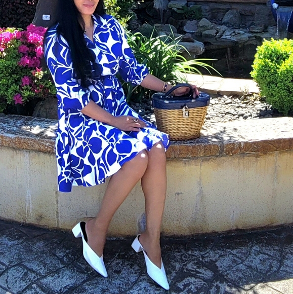 Dolce & Gabbana Blue and Tan Wicker Bag - Picture 3 of 4